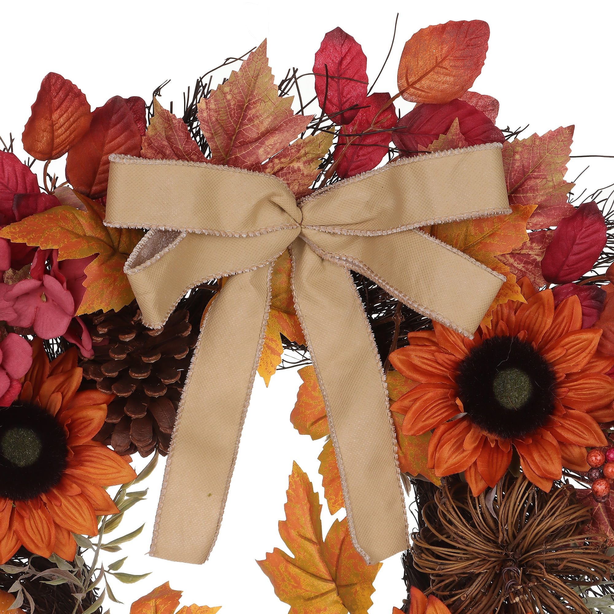 Way to Celebrate 22IN orange sunflower wreath