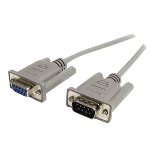 StarTech.com 10 ft Straight Through Serial Cable - M/F - Serial extension cable - DB-9 (M) to DB-9 (F) - 10 ft - gray - MXT10010 - Serial extension cable - DB-9 (M) to DB-9 (F) - 10 ft - gray - for P/N: 1P3FPC-USB-SERIAL, IC232TTL, ICUSB23208FD, ICUSB23216FD, ICUSB232D, PCI2S1P2