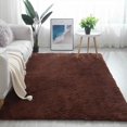 thumbnail image 2 of VogueV Silk-Blend Area Rug - Luxurious Living Room Carpet Coffee, 2 of 7