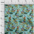 thumbnail image 2 of oneOone Georgette Viscose Turquoise Blue Fabric Tropical Sewing Material Print Fabric By The Yard 42 Inch Wide, 2 of 5