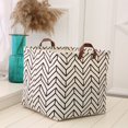 thumbnail image 2 of AMERTEER Storage Box Canvas Laundry Clothes Toy Basket Folding Storage Bin Organizer, 2 of 5