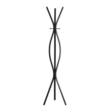 Monarch Specialties Coat Rack, Hall Tree, Free Standing, 3 Hooks, Entryway, 72"h, Bedroom, Metal, Black, Contemporary, Modern