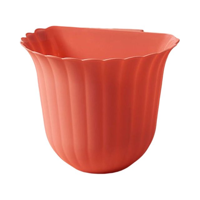 Hi,Fancy Flowers Shape Kitchen Cabinet Door Hanging Trash Waste Storage Tools Can Collection Basket Garbage Bin Container Pink