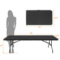 thumbnail image 2 of Newest 8ft Folding Table, Portable Plastic Table for Camping, Picnics, Parties, High Load Bearing Foldable Table Black, 2 of 6