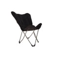 thumbnail image 2 of Chaise pliante papillon Mainstays en tissu micro-suède, noire, 2 of 5