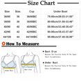 thumbnail image 2 of Virmaxy Womens Wireless Bra Oversized Gathered Comfortable Breathable Underwear (Plus Extended Buckle) Everyday Bra Embroidered Glossy Comfortable Breathable Bra Underwear No Rims Red-3 36, 2 of 5