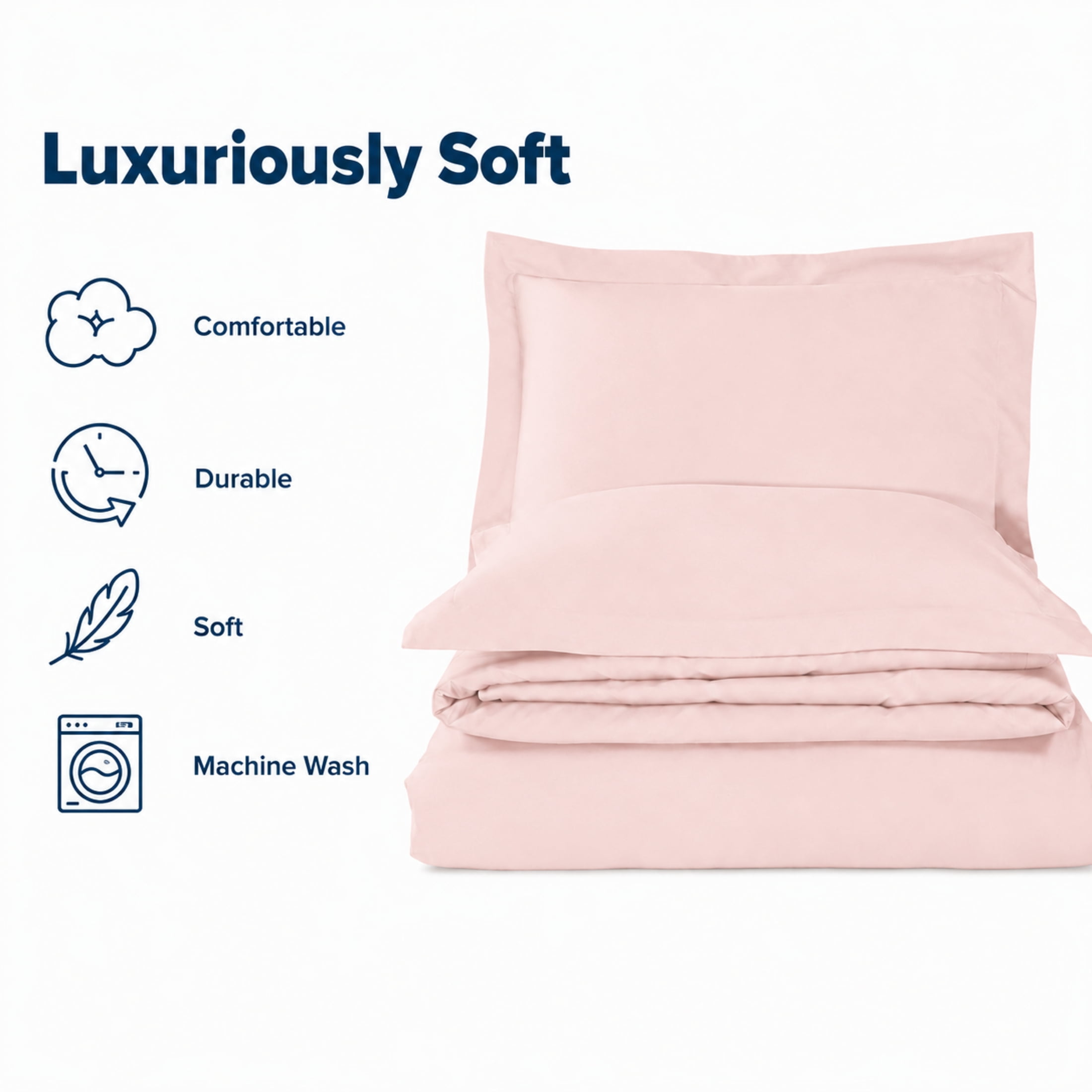 Swift Home Ultra Soft Solid Duvet Cover Set, Twin