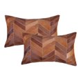 thumbnail image 1 of TORINO CHEVRON COWHIDE PILLOW 12"X20" 2-PACK, 1 of 2