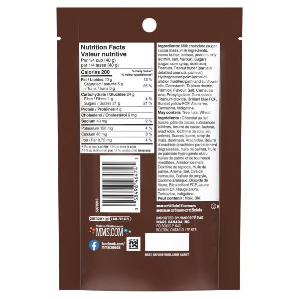 M&M'S, Classic Mix, Milk Chocolate Candies, Sharing Bag, 155 g