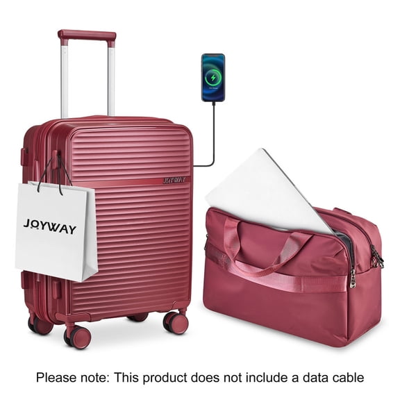 Joyway Ensemble de 2 Valises Cabine, Valise Rigide de 20 Pouces avec Roues Pivotantes et Cadenas TSA, Valise de Voyage Légère Unisexe