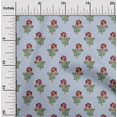 thumbnail image 1 of oneOone Cotton Silk Fabric Leaves & Floral Block Printed Craft Fabric BTY 42 Inch Wide, 1 of 4