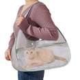 thumbnail image 1 of QTOCIO Sac pour Chats en Maille de Nylon Transparent Sac pour Animaux de Compagnie Portable Sac pour Chats Pliable à Main, 1 of 4