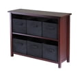 thumbnail image 1 of Winsome Verona 2-Section Storage Shelf with 6 Foldable Fabric Baskets, 1 of 8