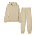 thumbnail image 1 of Posijego Ensemble à Manches Longues pour Femmes, Sweat à Capuche, Pantalon, Ensemble de Détente, 1 of 7