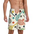 thumbnail image 2 of Kdxio Racket and Tennis Ball Print Mens Shorts, Breathable Lounge Sleepwear Set with Elastic Waistband and Pockets-4X-Large, 2 of 6