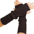 thumbnail image 1 of Winter Warm and Fashionable Solid Color Knitted Fingerless Gloves for Men and Women, 1 of 3