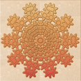 thumbnail image 1 of Ahgly Company Tapis de Zone Carré Orange Lavable en Machine, 7 Pieds Carré, 1 of 7