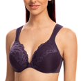 thumbnail image 1 of CHUANK Underwire Front Closure Bras for Women Black 34B, 1 of 3