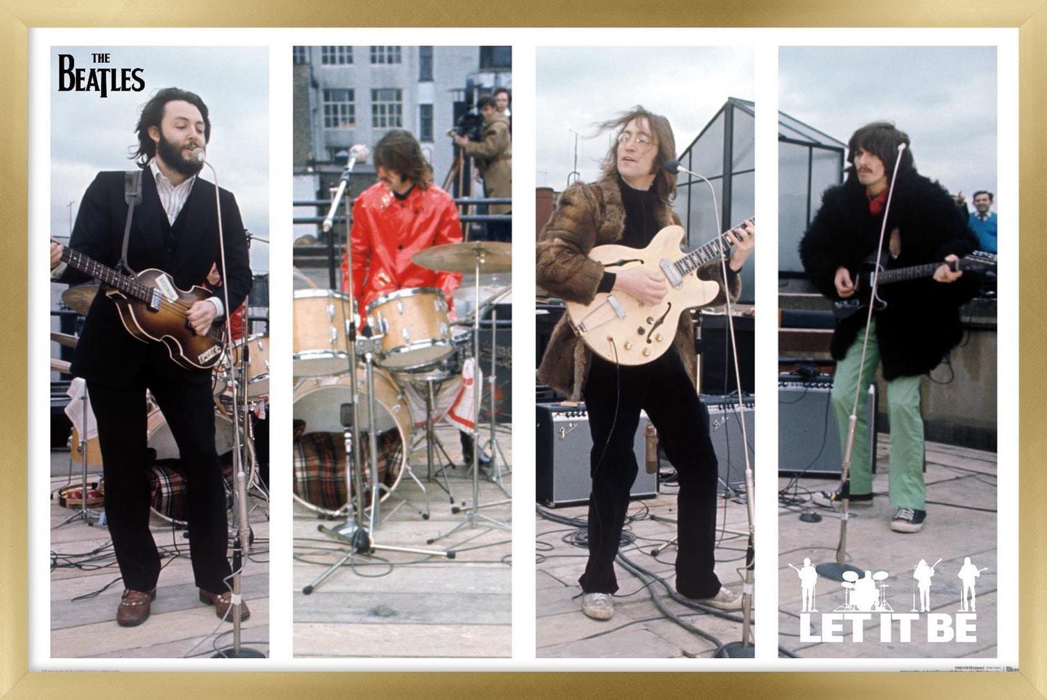 The Beatles - Let It Be Bars Wall Poster, 22.375" x 34" Framed