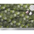 thumbnail image 2 of Soimoi Poly Georgette Fabric Dot & Chestnut Leaves Printed Fabric 1 Yard 52 Inch Wide, 2 of 3