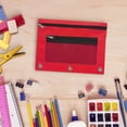 thumbnail image 1 of TopLLC Trousse à Crayons, Trousse à Crayons, Sac à Stylos Trousse à Crayons à Trois Trous Fermeture Éclair Sac de Rangement de Documents en PVC Transparent Chemise Détachable Trousse à Crayons Grande Capacité Paquet Paquet, 1 of 5