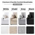 thumbnail image 3 of The Magic Home 3-Seater Cloud Modular L-Shaped Linen Sectional Sofa with Ottoman, White, 3 of 13