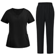 thumbnail image 2 of Ensemble de Sarraus Extensibles pour Femmes avec Pantalon Cagro, Uniforme Médical 2 Pcs, Ceinture de Yoga, Anti-Froissement, 2 of 4