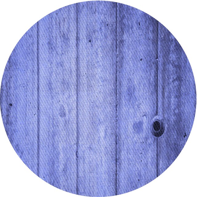 Ahgly Company Tapis Rond Lavable en Machine Intérieur Transitionnel Bleu Denim, 5 Pieds Rond