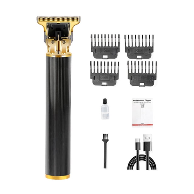 1 Set Hair Hair Clipper Zero Blade Distance Sharp Cutter Stuck Hair Delicate Pattern Retro Push Cutter Hair Shaver Cutting Machine Hair Salon Supply