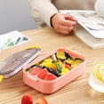 thumbnail image 4 of ZZkhGO Stainless Steel Lunch Box, 700ml Plastic Bento Box with Removable Liner, Leak Proof Lunch Container for Children Adults, 4 of 6