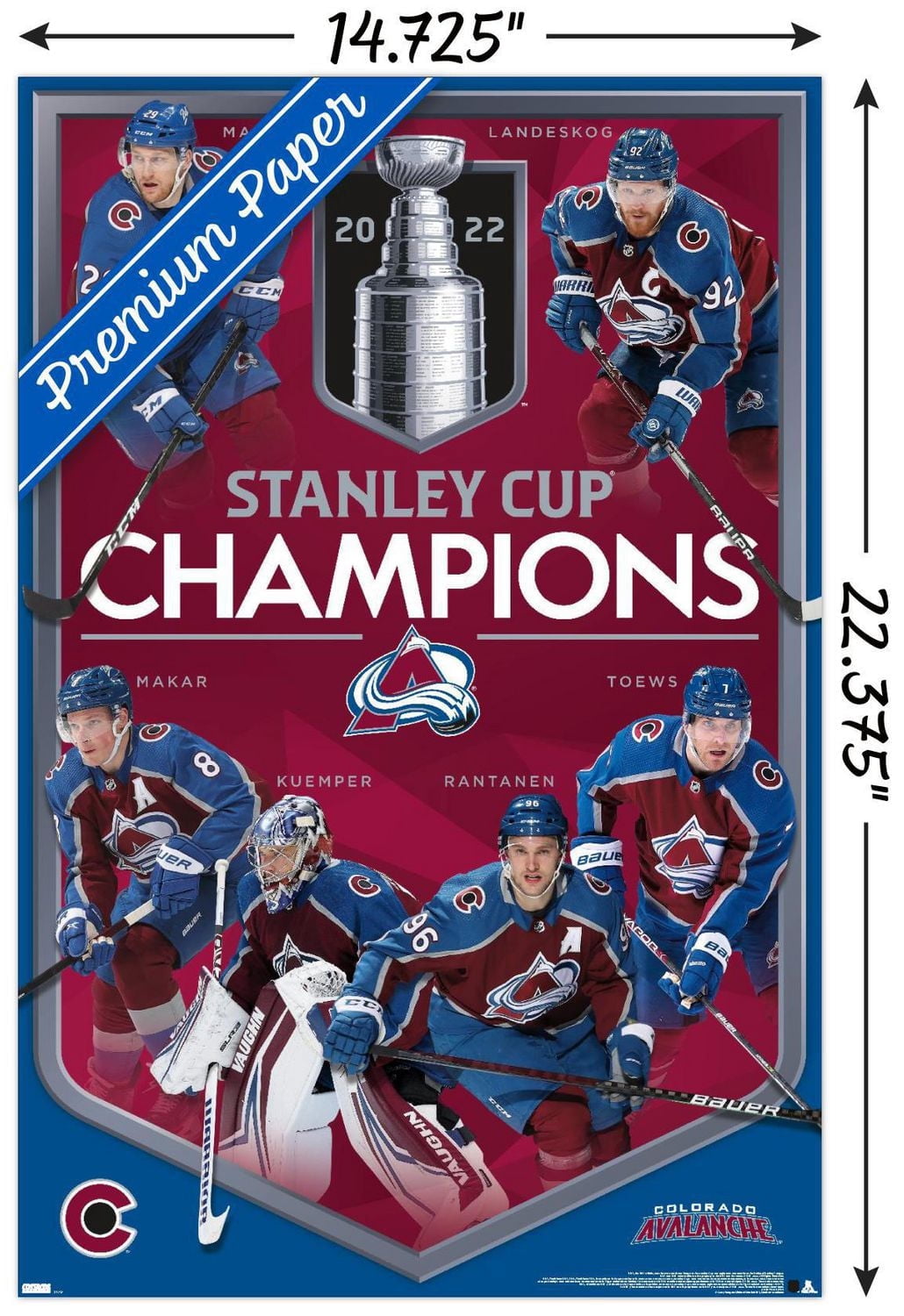 NHL Avalanche du Colorado - Champions de la Coupe Stanley