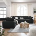 thumbnail image 1 of Modway Commix Canapé Sectionnel 5 Pcs Surrempli Garni de Duvet, Noir, 1 of 10