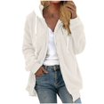thumbnail image 2 of cllios Womens Winter Fuzzy Fleece Jacket Hooded Color Block Patchwork Cardigan Coats Oversized Fluffy Sherpa Outerwear with Pockets, 2 of 5