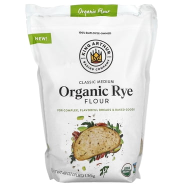 King Arthur Flour,Classic Farine de Seigle Biologique Moyenne, 3 Lb (1,36 kg)