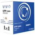 thumbnail image 1 of VIVO 500 ft Bulk Cat6 Wire, CCA Ethernet Cable, 23 AWG, UTP Pull Box, LAN Network, Gray, CABLE-V006, 1 of 9