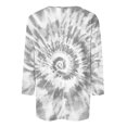 thumbnail image 4 of RXIRUCGD T-shirt à Col Rond Imprimé Mode 3/4 Manches pour Femme, Gris, Taille : M, 4 of 5