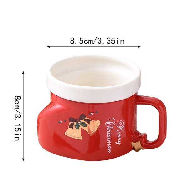 JJKBVCLO Christmas Mug Cute Festive Ceramic Coffee Cup Winter Xmas Birthday Tabletop Drinkware Teacup Present For Adults Kids Men Women