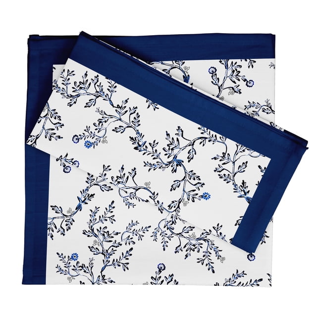 Vargottam Collection de Luxe Linge de Table Décor Serviette en Coton Tissu Imprimé Serviettes Réutilisables Ensemble de 12, 20 X 20 - Fougère Asiatique