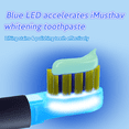 thumbnail image 3 of iMusthav Foldable Travel Electric Toothbrush, Battery Operated Self Cleaning Toothbrush, Blue LED Light & Whitening Toothpaste, 3 Modes with Smart Timer, 6 Replacement Brush Heads, 3 of 8