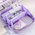 thumbnail image 1 of Big Capacity Pencil Pen Case Office College School Large Storage High Capacity Bag Pouch Holders Box, 1 of 6
