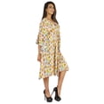 thumbnail image 2 of Moomaya Caftan Court pour Femmes, Robe de Nuit de Couverture, Robe Caftan, Manches Kimono, Tenue de Plage, 2 of 6