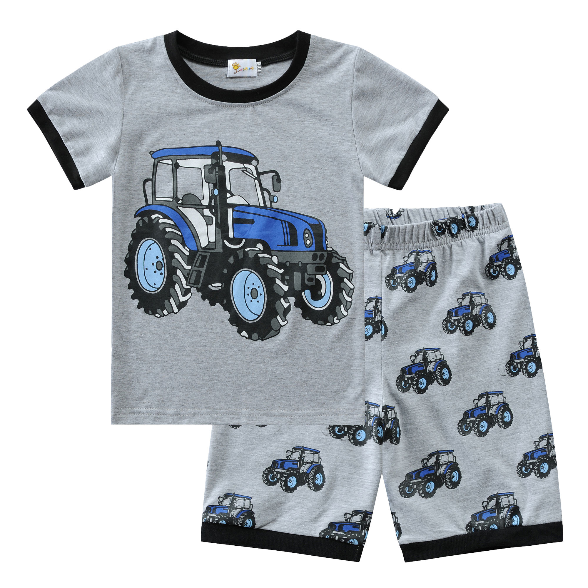 Little Hand Ensemble de Pyjama Garçon Tout-Petit Été Pjs 100 % Coton Manches Courtes Tenue de Nuit 5T