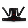 thumbnail image 4 of Graflsoa Adjustable Posture Corrector Belt for Back Pain Relief - Lightweight, Breathable Mesh Design, Fits All Sizes (Black, L), 4 of 7