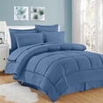 thumbnail image 1 of Sweet Home Collection 8 Piece Comforter Set Bag with Unique Design, Bed Sheets, 2 Pillowcases & 2 Shams Down Alternative All Season Warmth, Queen, Denim, 1 of 4