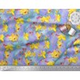 thumbnail image 3 of Soimoi Poly Georgette Fabric Leaves & Floral Artistic Print Sewing Fabric Yard 42 Inch Wide, 3 of 4