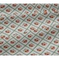 thumbnail image 5 of oneOone Tissu Jersey en Viscose Imprimé Floral Losanges/feuilles et Roses BTY 60 Pouces de Large, 5 of 5