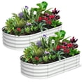 thumbnail image 1 of EDTara Large Oval Raised Planter Beds, 2-Pack Metal Garden Boxes With Open-Ended Base for Growing Vegetables and Flowers, 1 of 9