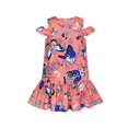 thumbnail image 2 of Robe Fille Épaules Dénudées Rose à Volants Coton Décontractée 4 Ans, 2 of 6
