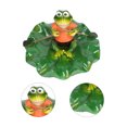 thumbnail image 1 of Resin Floating Frogs  Leaf, Exquisite Simulation High Grade Durable Waterproof Floating  Water Ornament Lifelike  for Fountains, 1 of 7