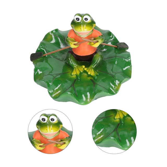 Resin Floating Frogs Leaf, Exquisite Simulation High Grade Durable Waterproof Floating Water Ornament Lifelike for Fountains